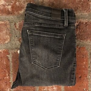 Level 99 distressed strait leg skinny jeans